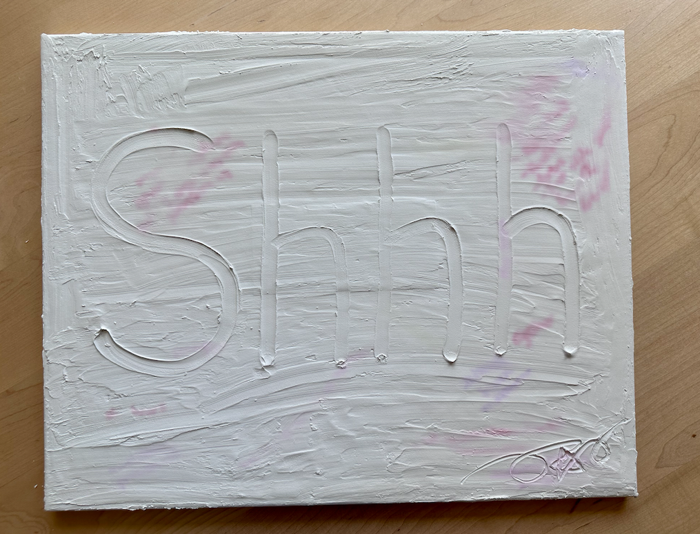 Pink to White canvas 3