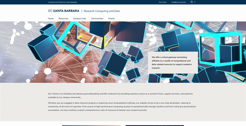 UCSB Research Computing site demo