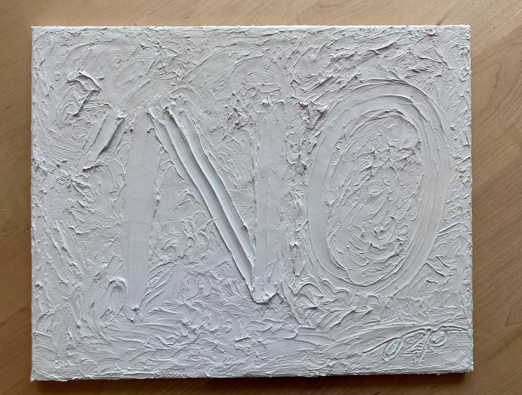 Pink to White series, canvas 1
