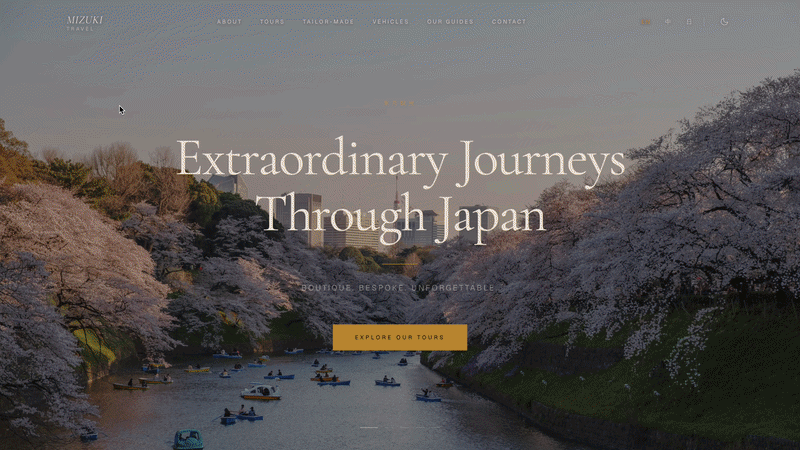 Mizuki Travel site walkthrough 1